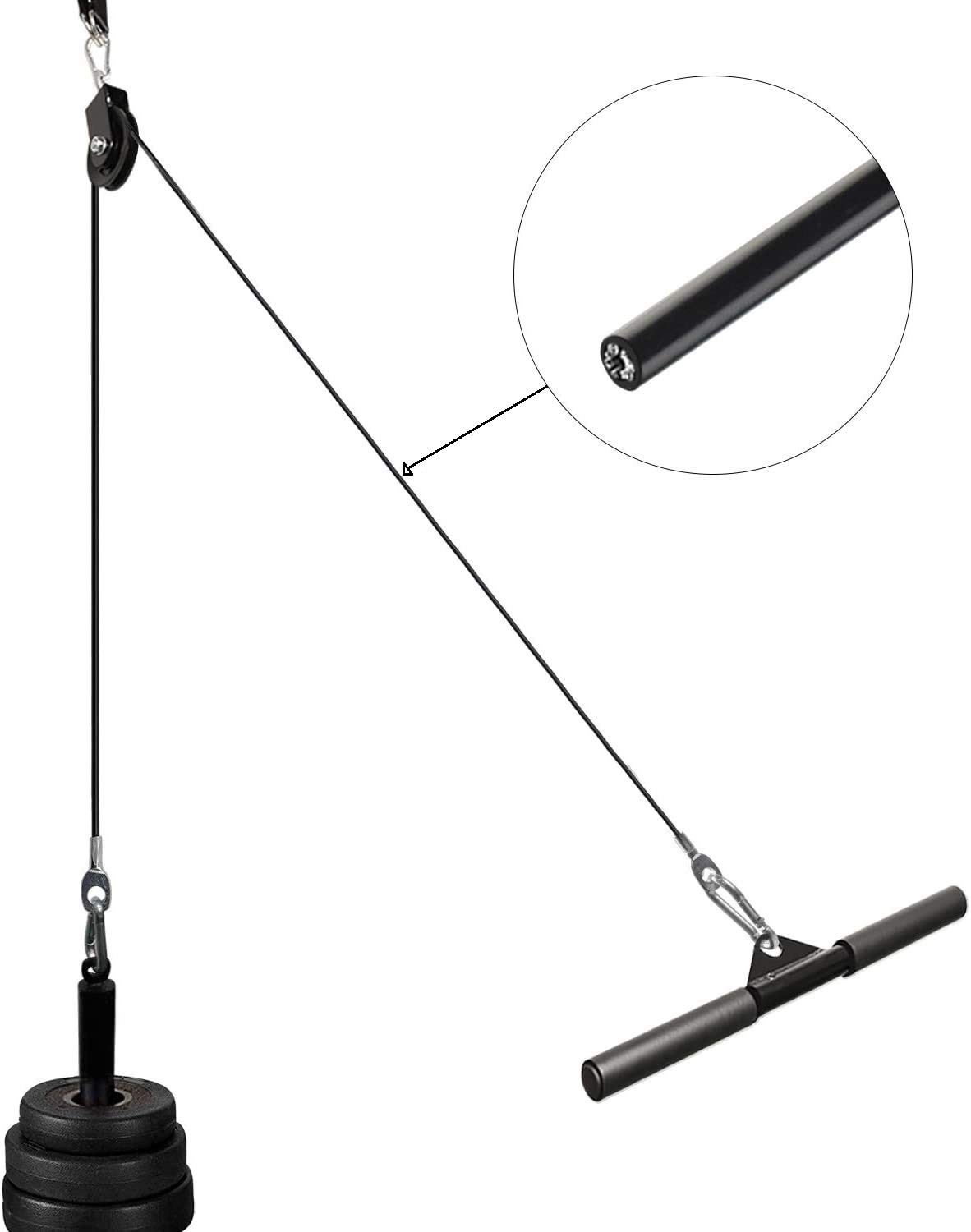 Fitness Pulley Cable,Replacement Cable Machine Accessories,Cable 79", black