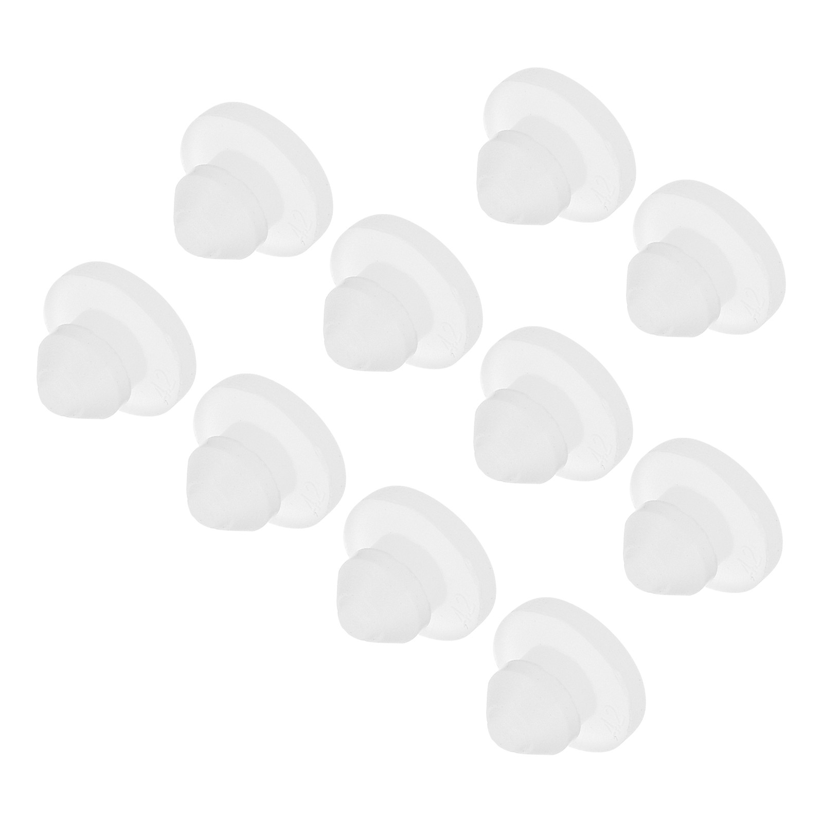 10pcs Silicone Snap in Locking Hole Plugs,4mm Narrow Groove 1.5mm Clear