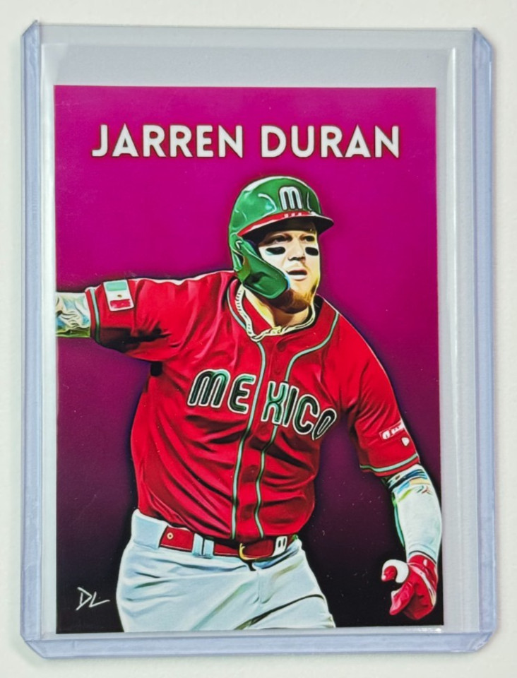 Jarren Duran Limited Edition Artist Signed "Team Mexico" Trading Card 2/10