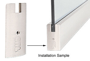 CRL SREC4SSA Satin Anodized 4" Square End Cap for Sidelite Rails