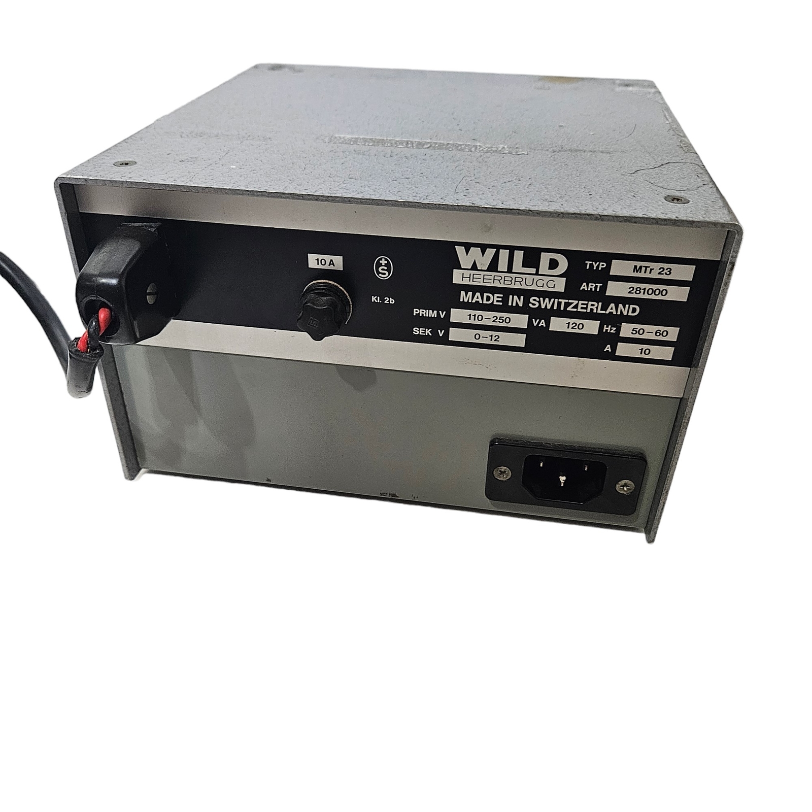 Wild Heerbrugg Microscope M12-95639 w/ Light & Mtr 23 Power Supply