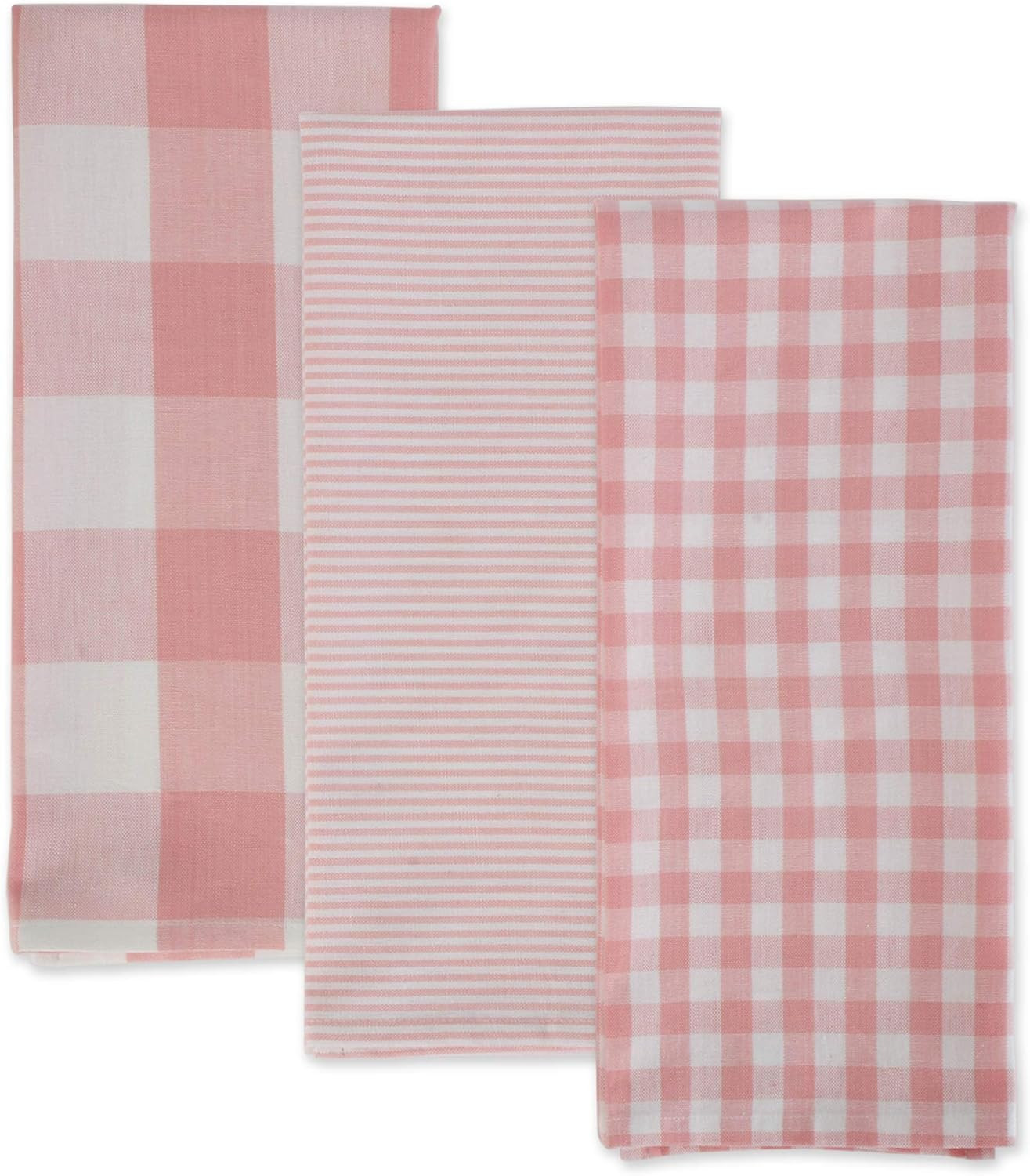 Gingham Check Kitchen Collection, Pink, Dishtowel Set