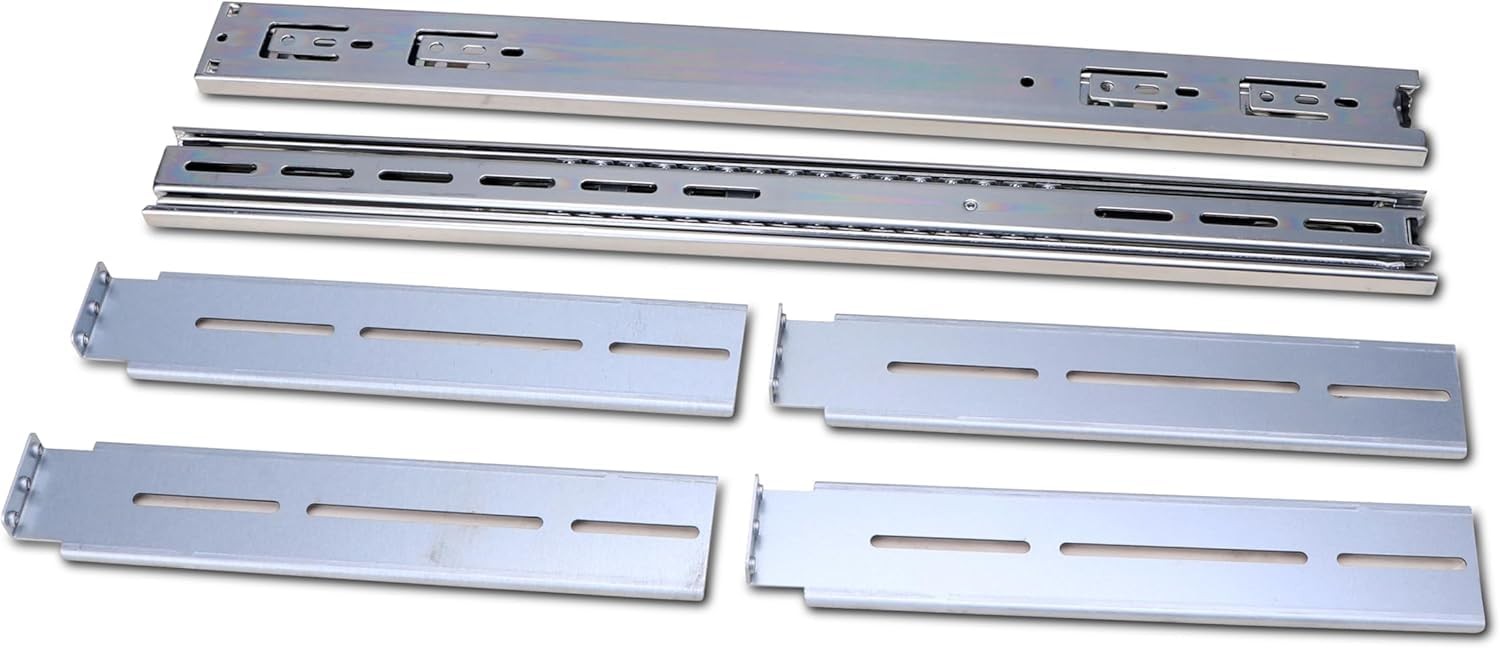 Rosewill Sliding Chassis Rail Kit for 2U to 5U 2U-5U, Silver