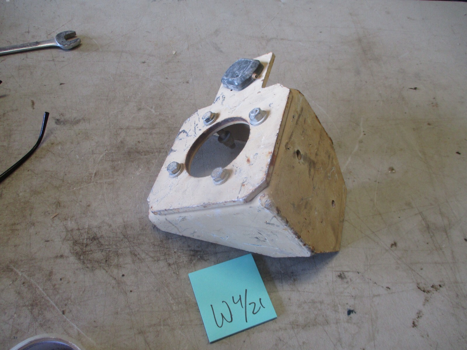 Used Heavy Steel Antenna Base Mount for Uparmor HMMWV, Duke, w/GPS Antenna