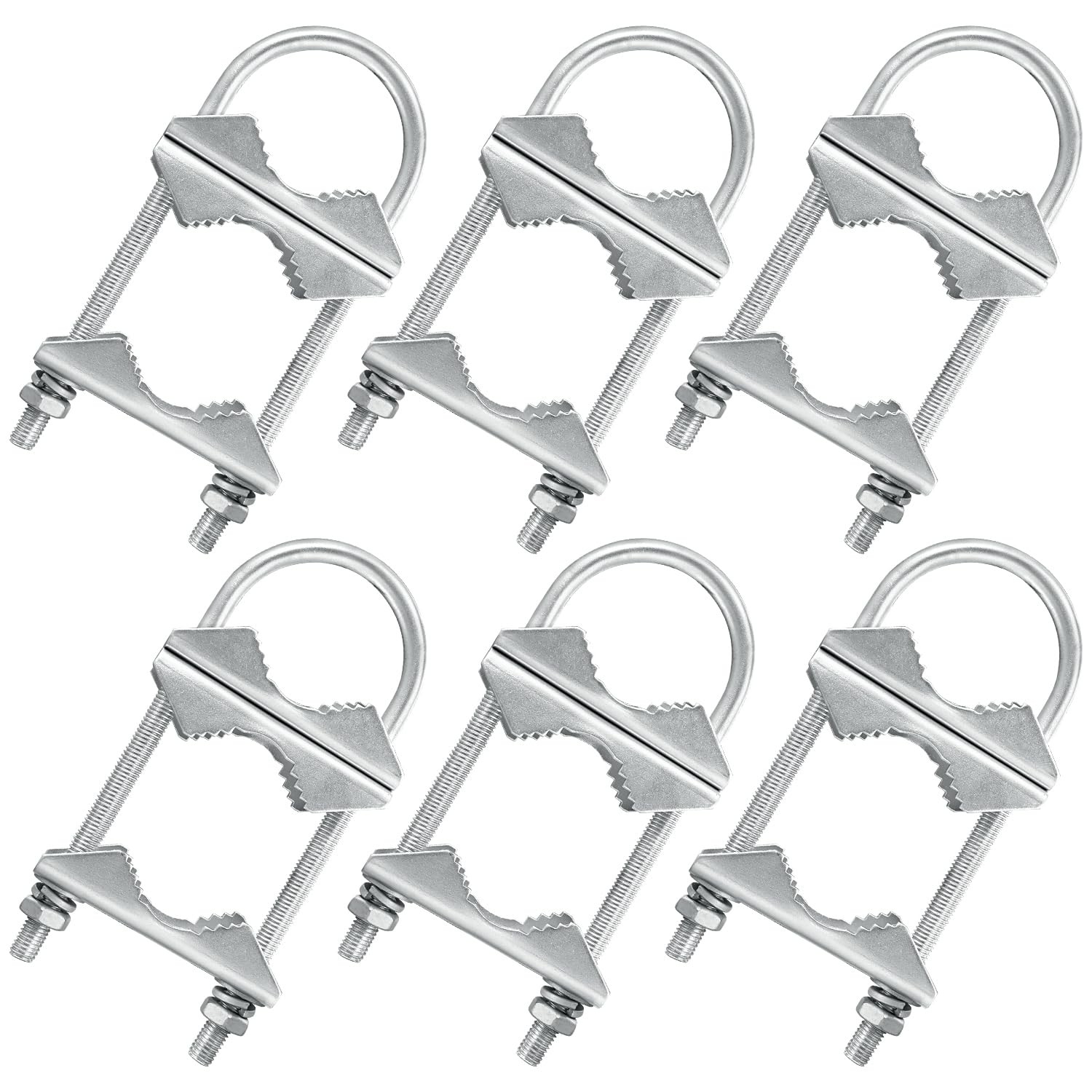 Double Antenna Mast Clamp V Jaw Block with U Bolts, Heavy Duty Mast to Mast M...