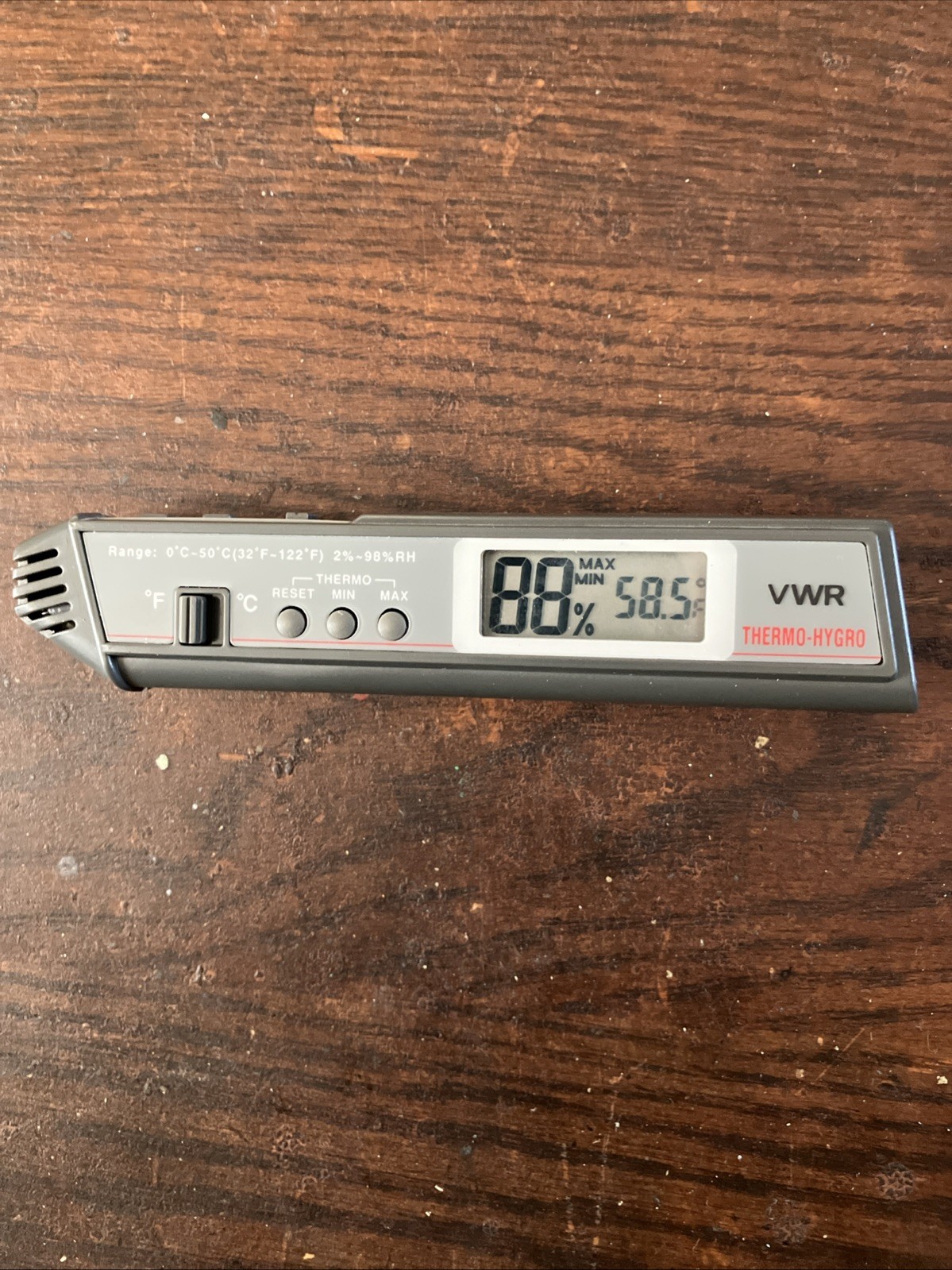 VWR Thermo Hygro Humidity Temperature Meter Pen With Memory. Has Manual