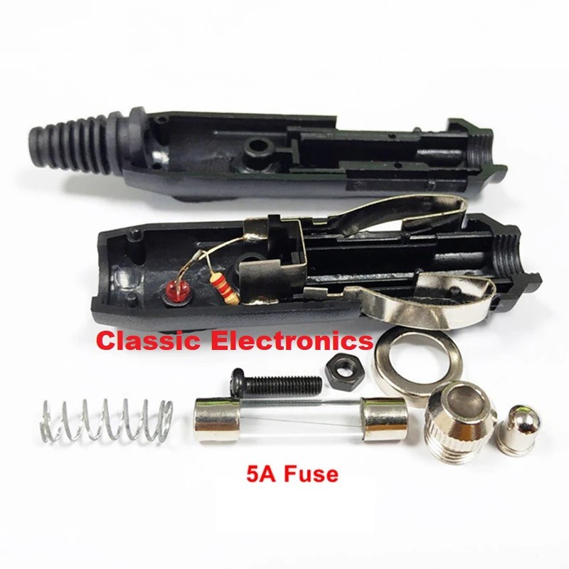 Accessory 12V DC Cigarette Lighter Replacement Plug With Fuse & Power LED