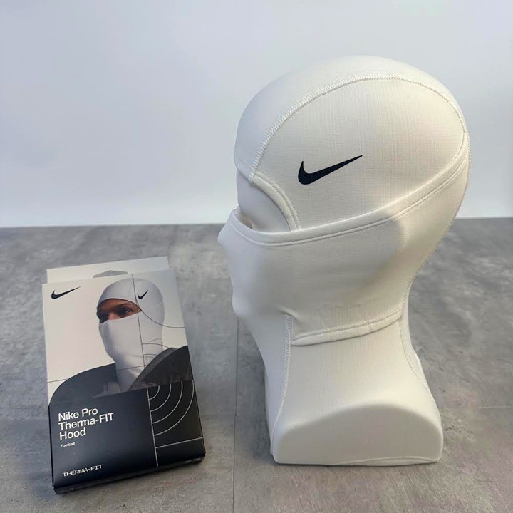 Nike Pro Hyperwarm Hood Therma Fit Unisex White Ski Mask Football • NIB