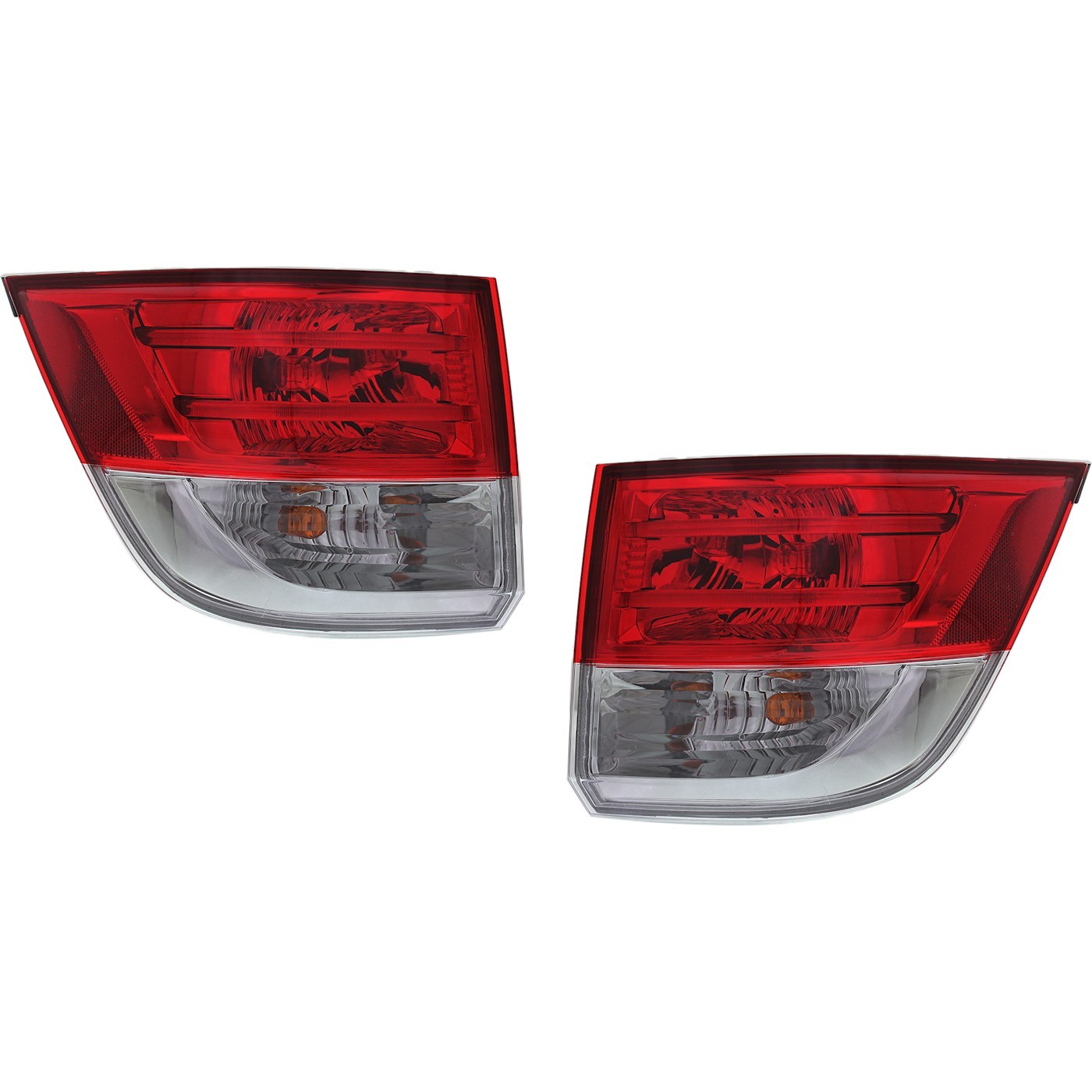 LED Tail Light Set For 2014-2016 Honda Odyssey Outer Clear/Red w/ Bulbs 2Pcs