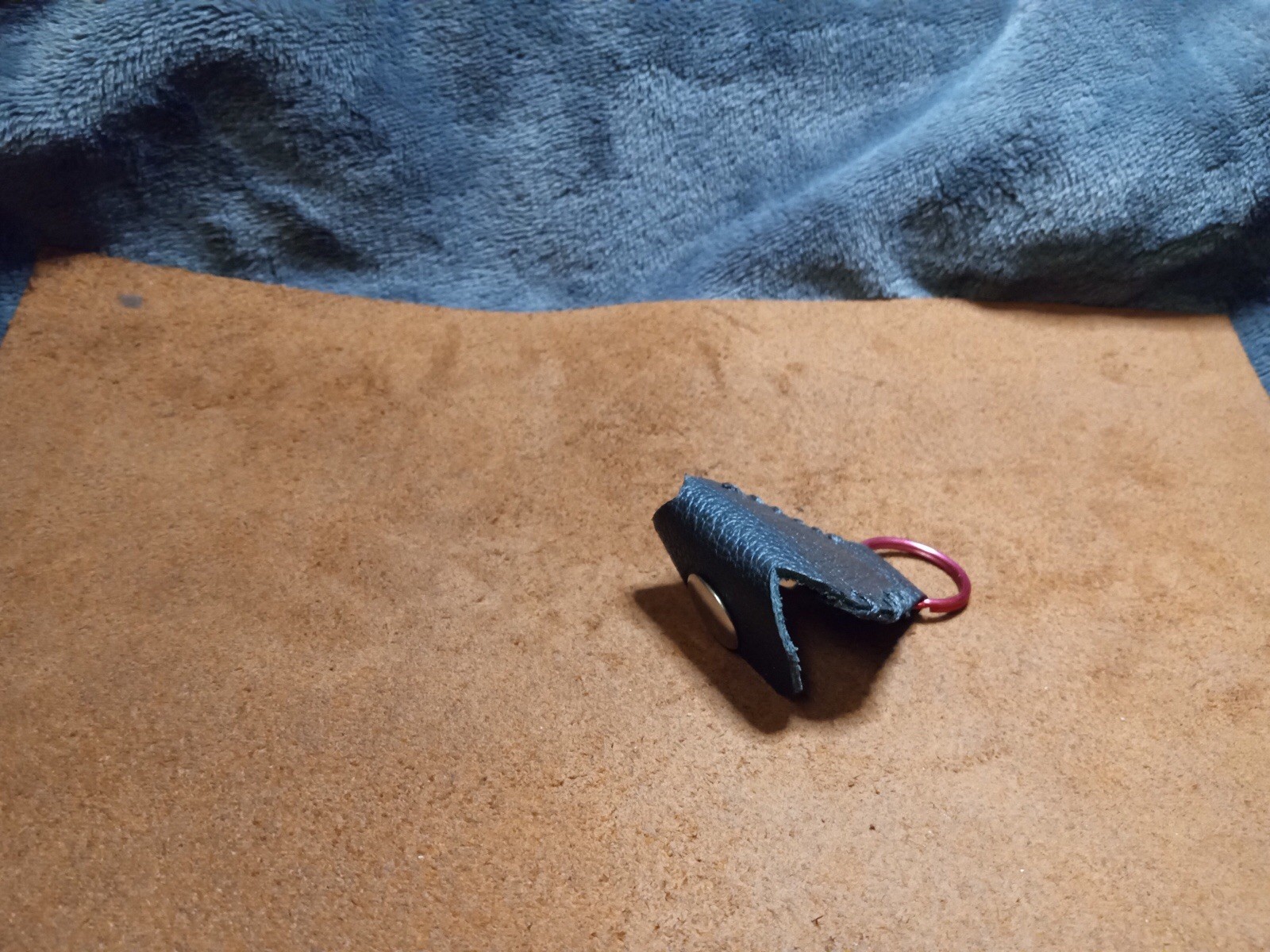 Leather Guitar Pick Holder Keychain (handmade)
