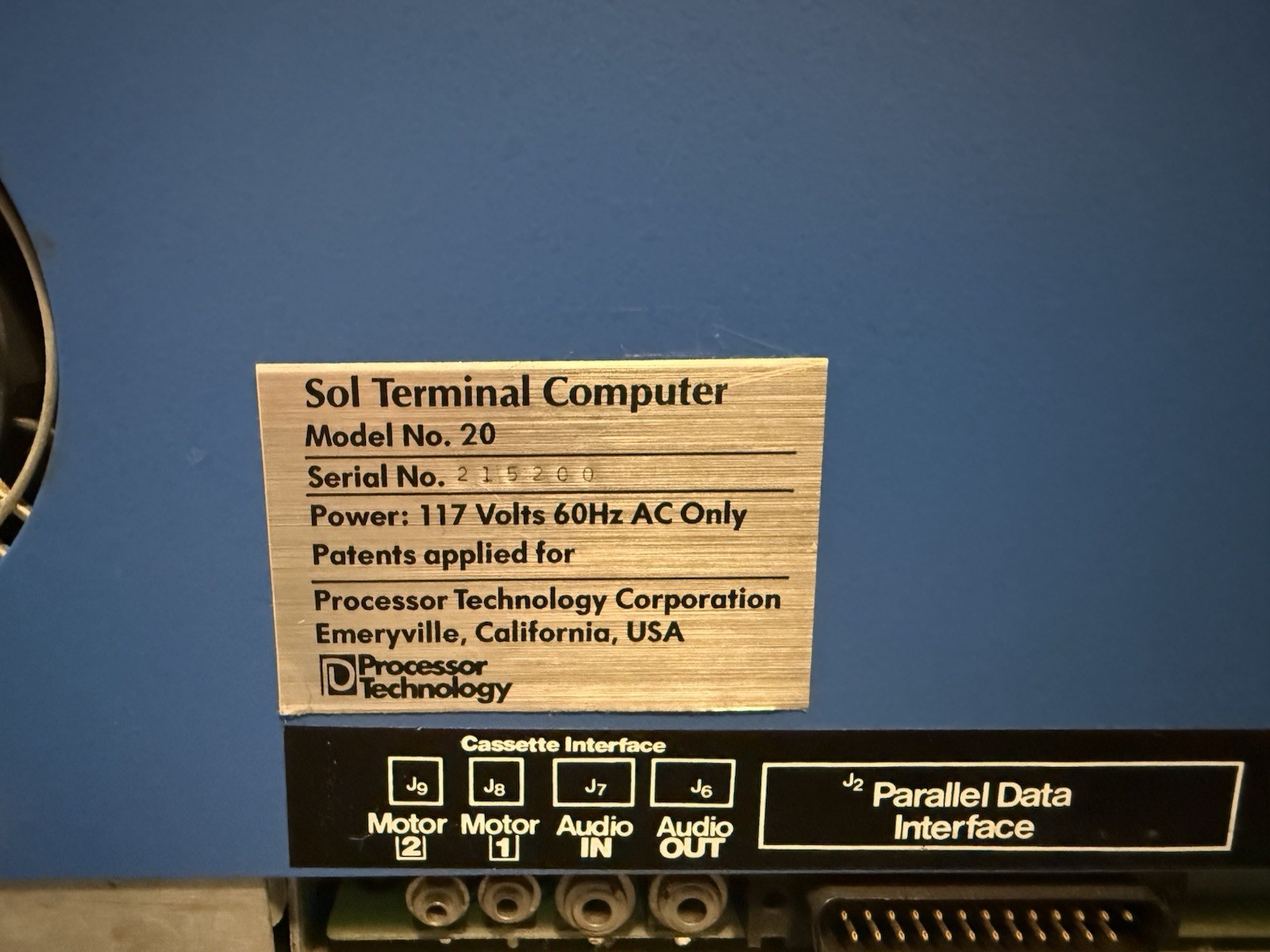 Processor Technology Sol-20 Terminal Computer Vintage Disk Storage Wires Covers