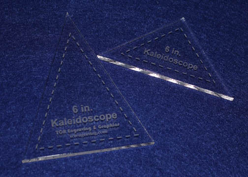 2 Piece Set Kaleidoscope 6"  Templates  Acrylic ~1/4" thick. Quilting/Sew