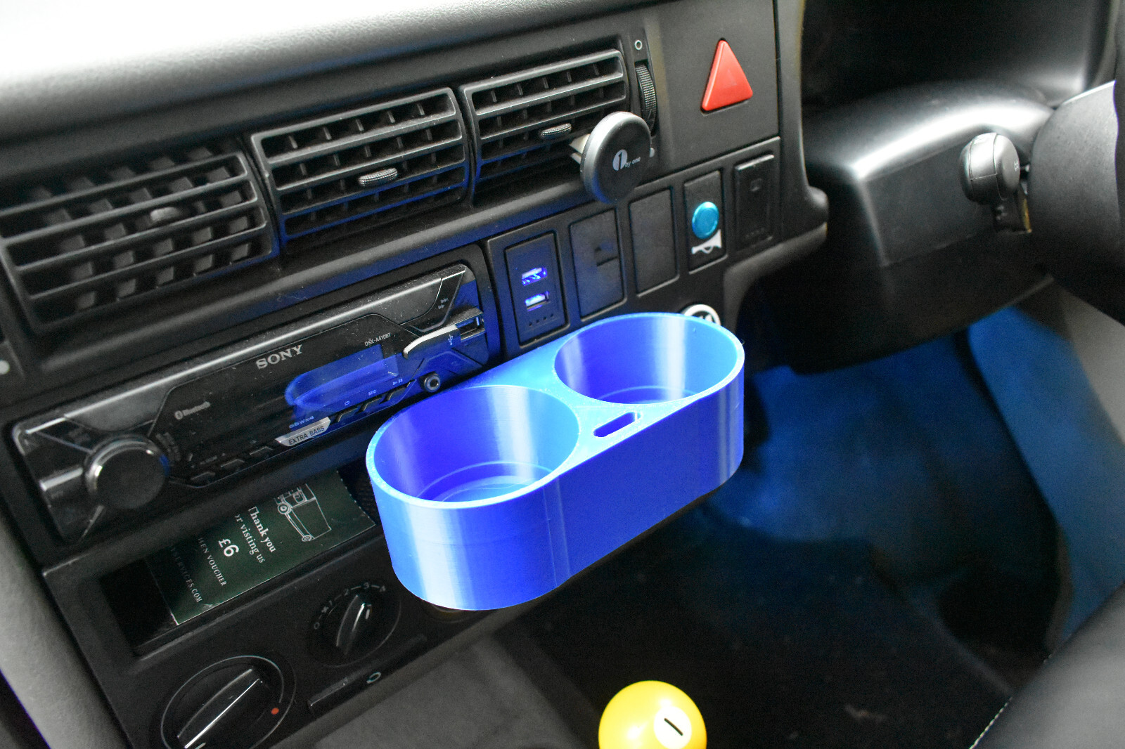 For VW Transporter T4 Double Dash Mounted Cupholder Insert Drinks Holder Custom