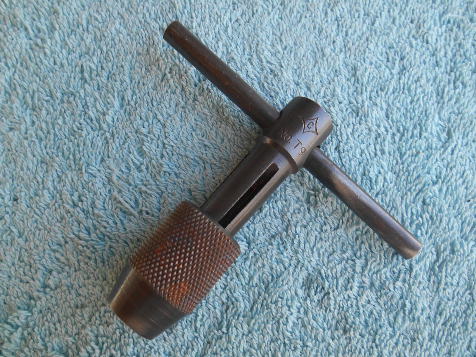 Vintage C BRAND No. T9 T HANDLE Tap Wrench FOR 3/16" SHAFT. Made In USA.