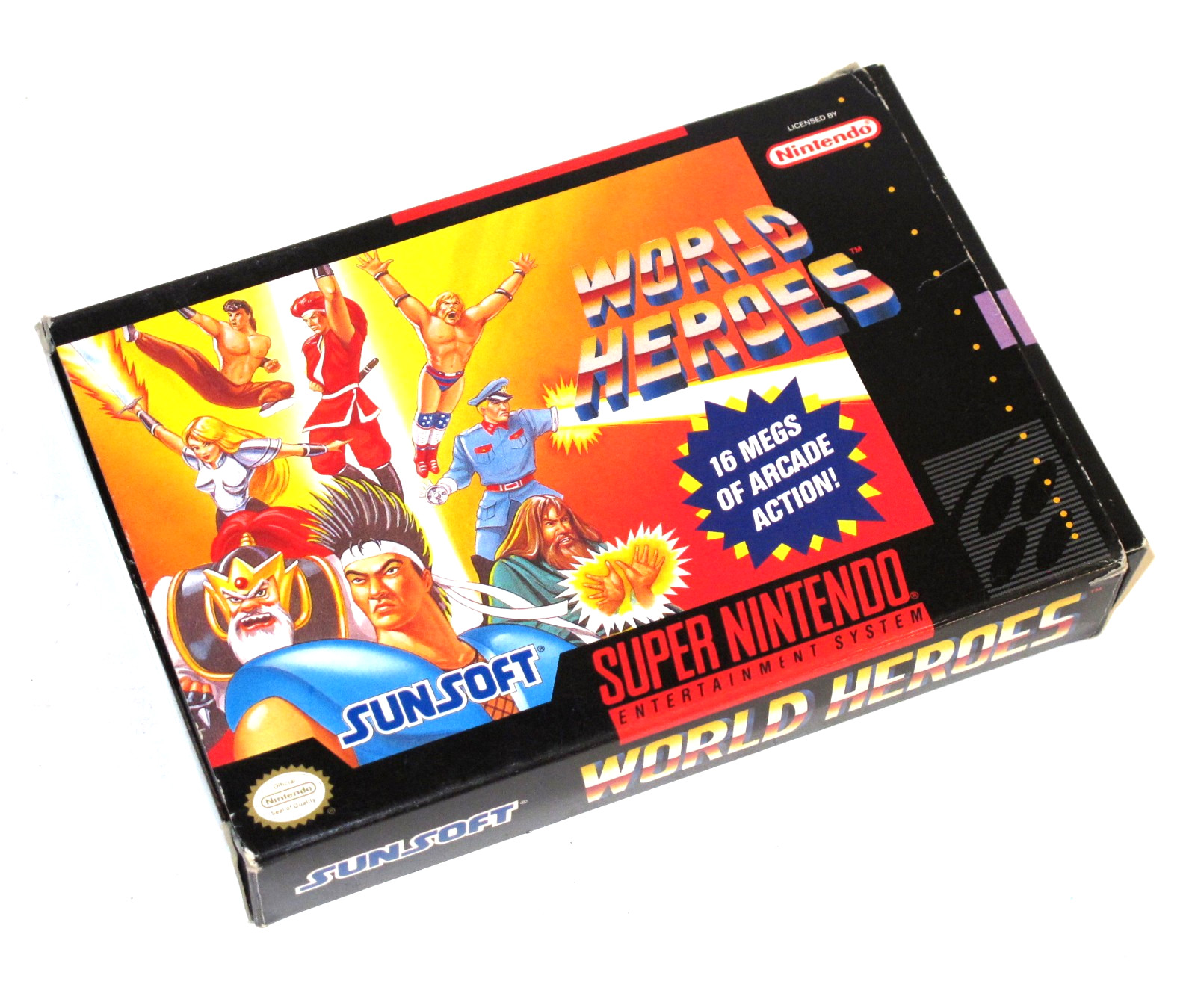 World Heroes  - Box Only  (Super Nintendo SNES) Great Shape - No Manual or Game!