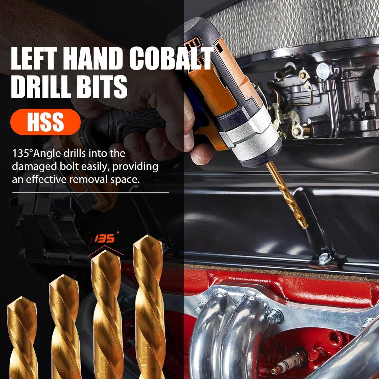 14pc Screw Extractor Set Left Hand Drill Bits Easy Out Bolt Remover Kit