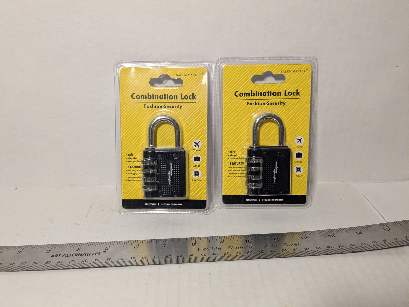 Combination Lock Salem Master - Lot of 2 - You Set the Combination! New