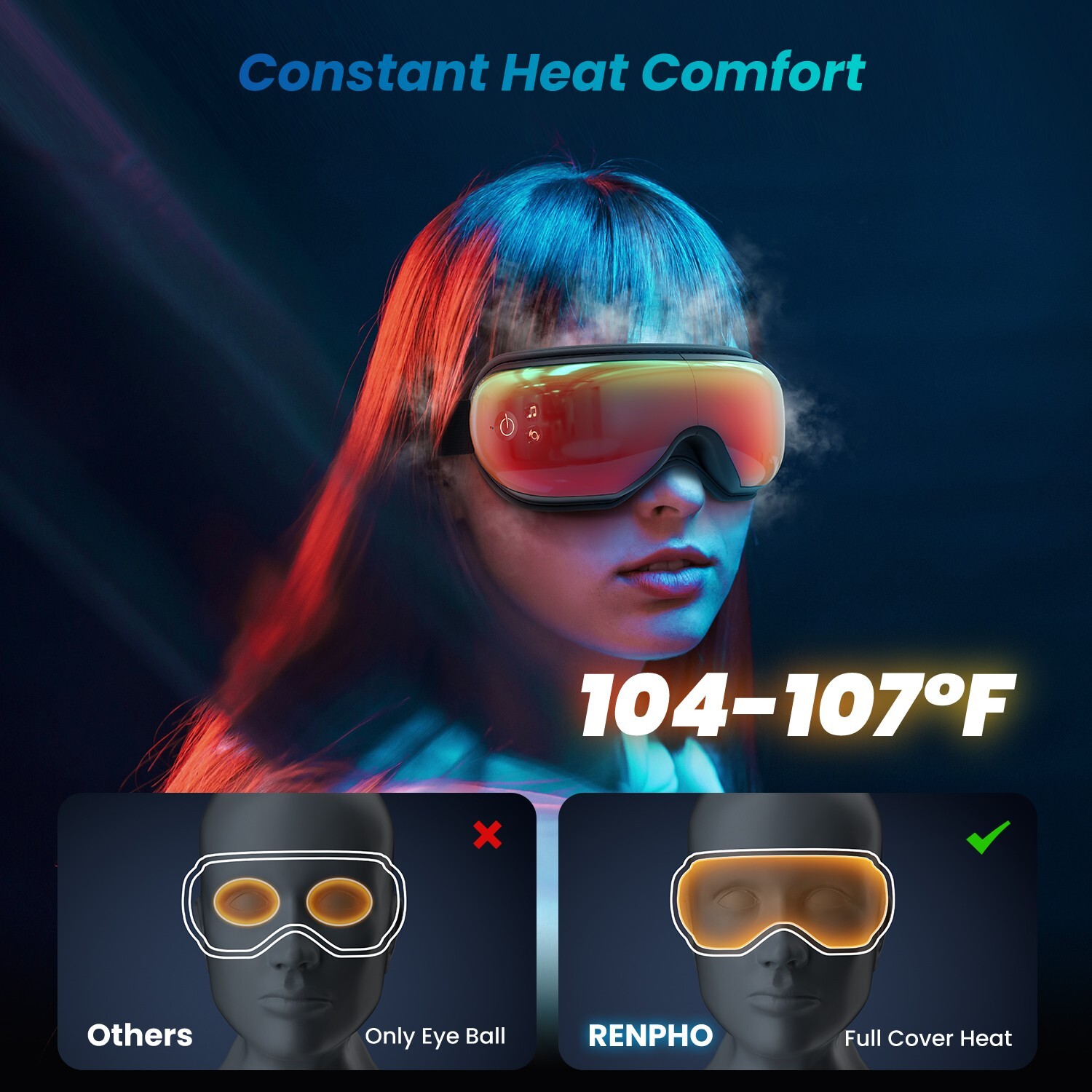 Electric Vibration Eye Massager w/ Bluetooth Eye Relieve Fatigue relaxing Machin