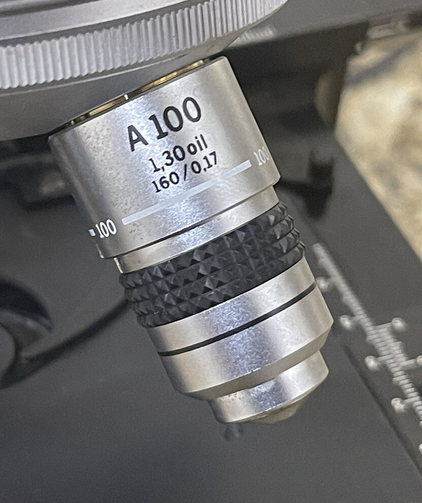 OLYMPUS Objective Lens A100 1.30 oil 160/0.17 for CH CHBS Microscope