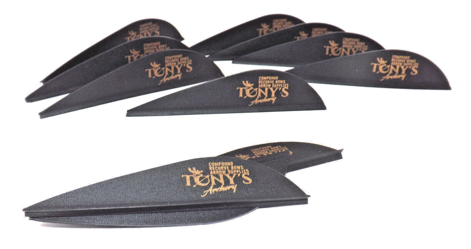 2.5" Vanes Tonys All New Super Wave Archery Vanes Black 50PK TNYSWV3343A