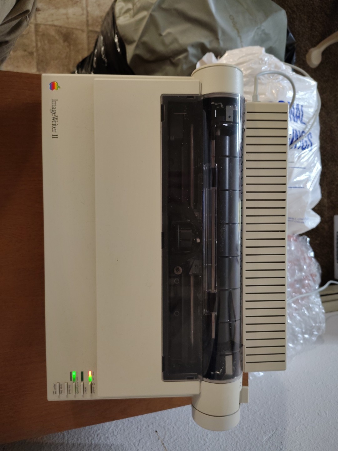 🔥Vintage Apple ImageWriter II Dot-Matrix Printer Tested Powers On Clean!