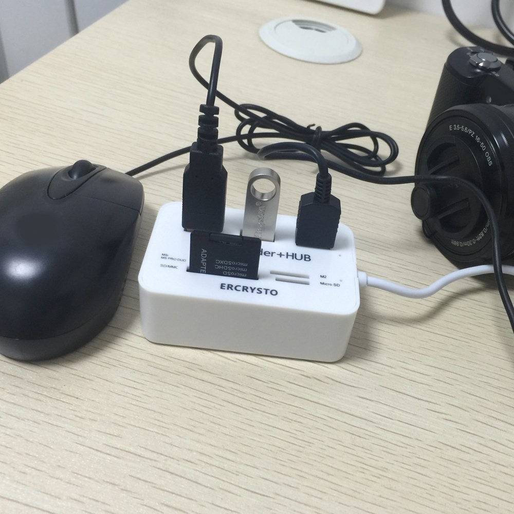 Card Reader And 3 Ports Usb Hub High Speed External Memory Card Reader ms Micro