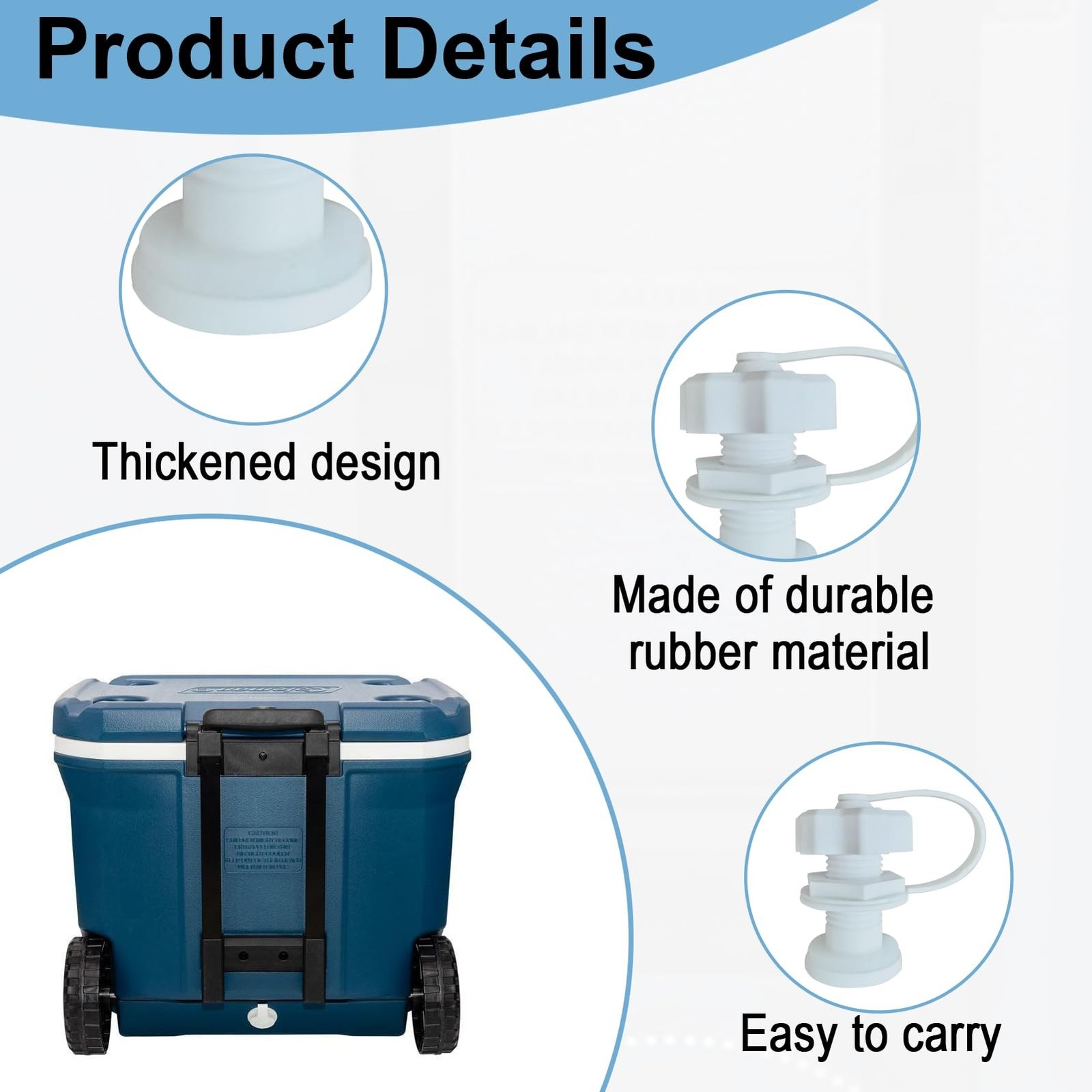 Cooler Drain Plug Kit – Replacement Cooler Drain Plug, 1.97 Inch Length, C