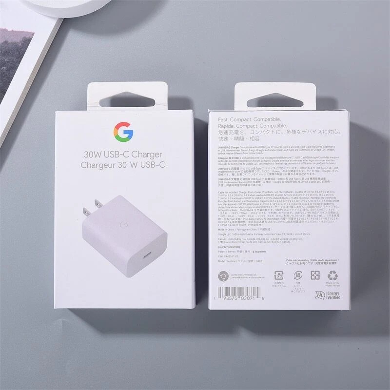 USA Google 30W Fast Wall Charger/Type-C to C Compatible Google Pixel 6/7/8/9 PRO