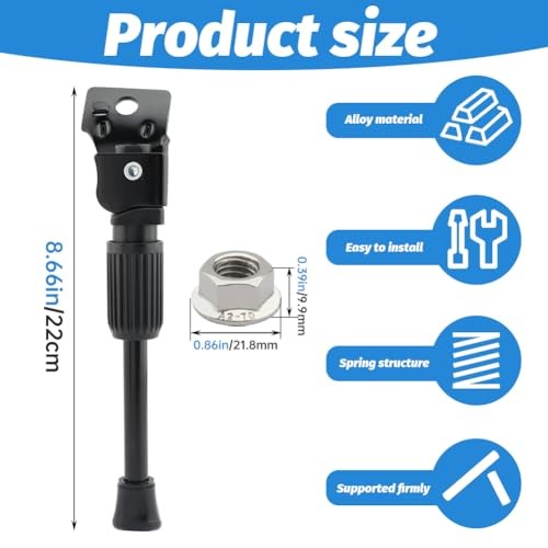 Bike Kickstand, Aluminum Alloy Bicycl-e Kickstand for 16 Inch Wheel Kickstand