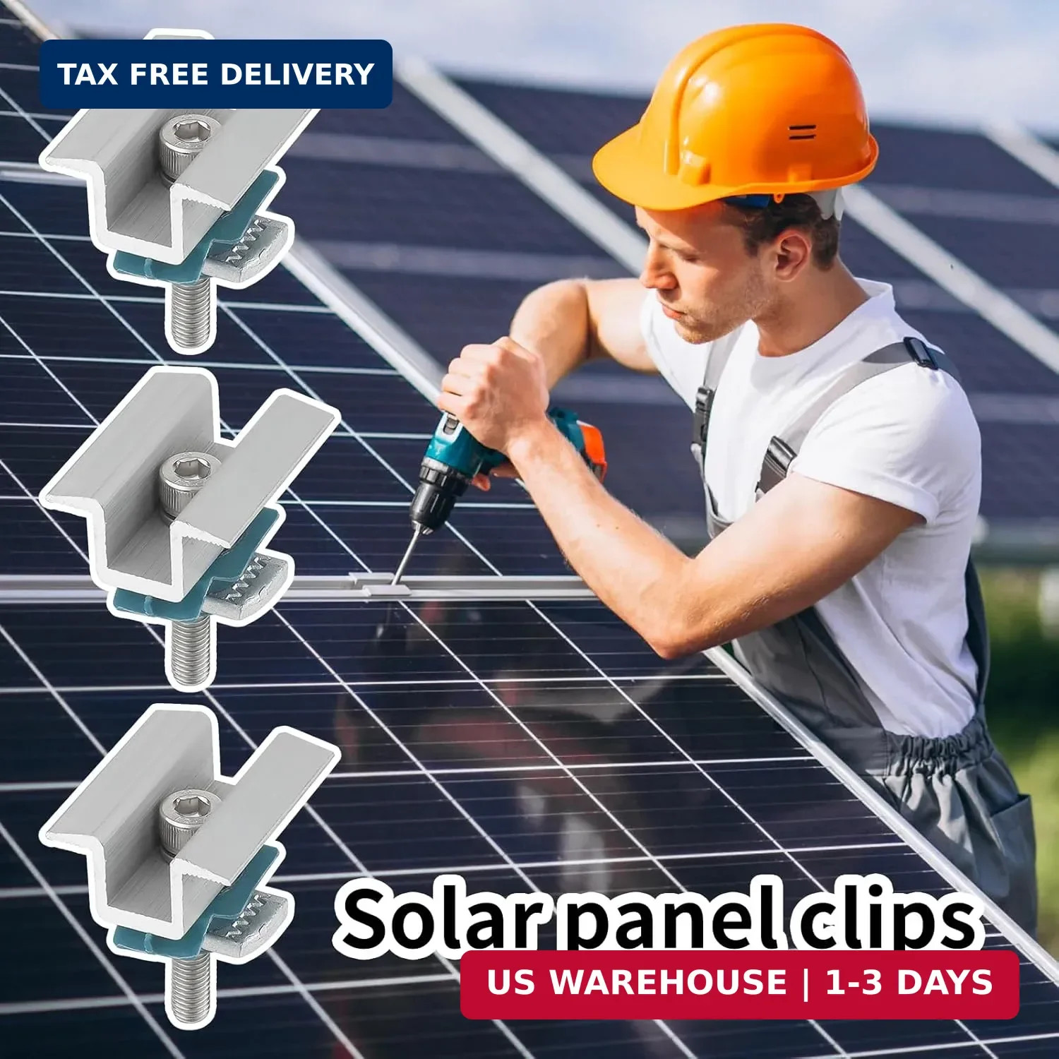 10 Pcs Adjustable Solar Panel Clamps for Unistrut System Mounting Bracket, Wide