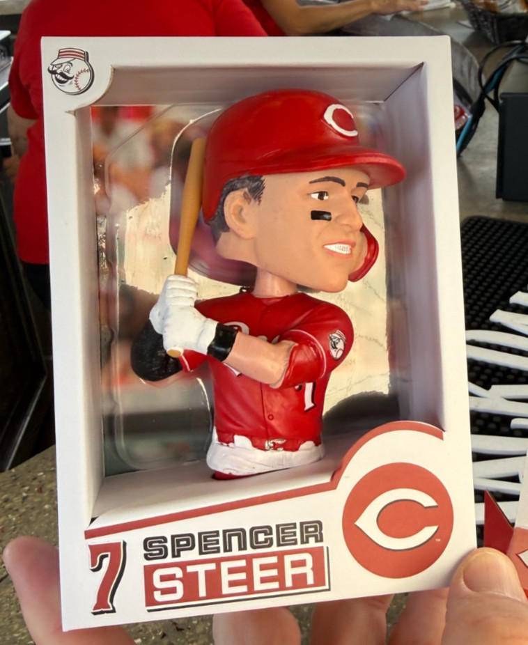 SPENCER STEER-----CINCINNATI REDS-----BOBBLEHEAD CARD-----SGA----2026