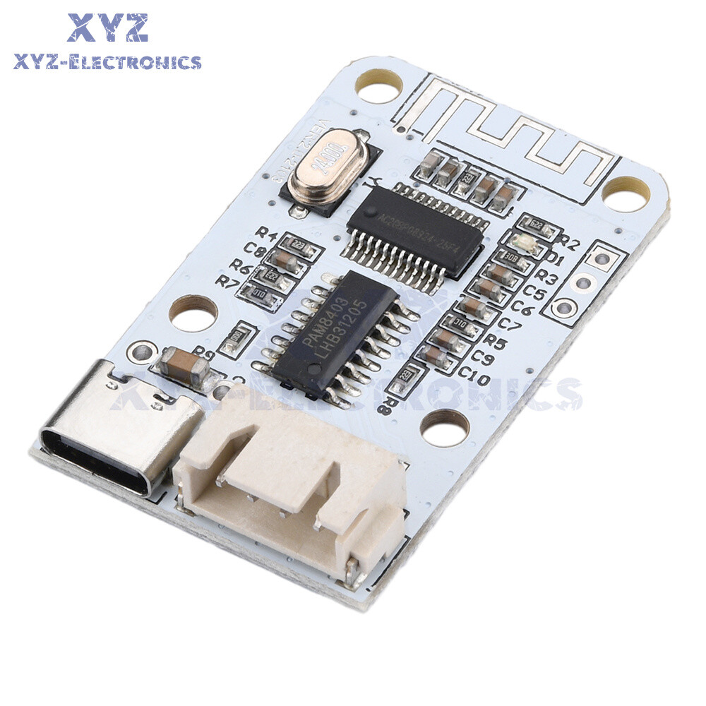 Type-C PAM8403 Bluetooth 5.0 3W+3W Stereo Audio Module Digital Amplifier Board