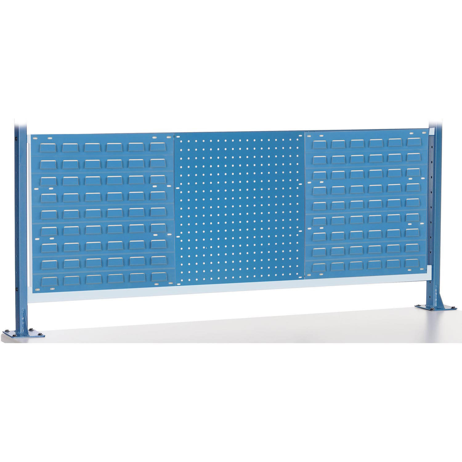 Risers With Louver/Pegboard Panel for 60" Workbench Blue