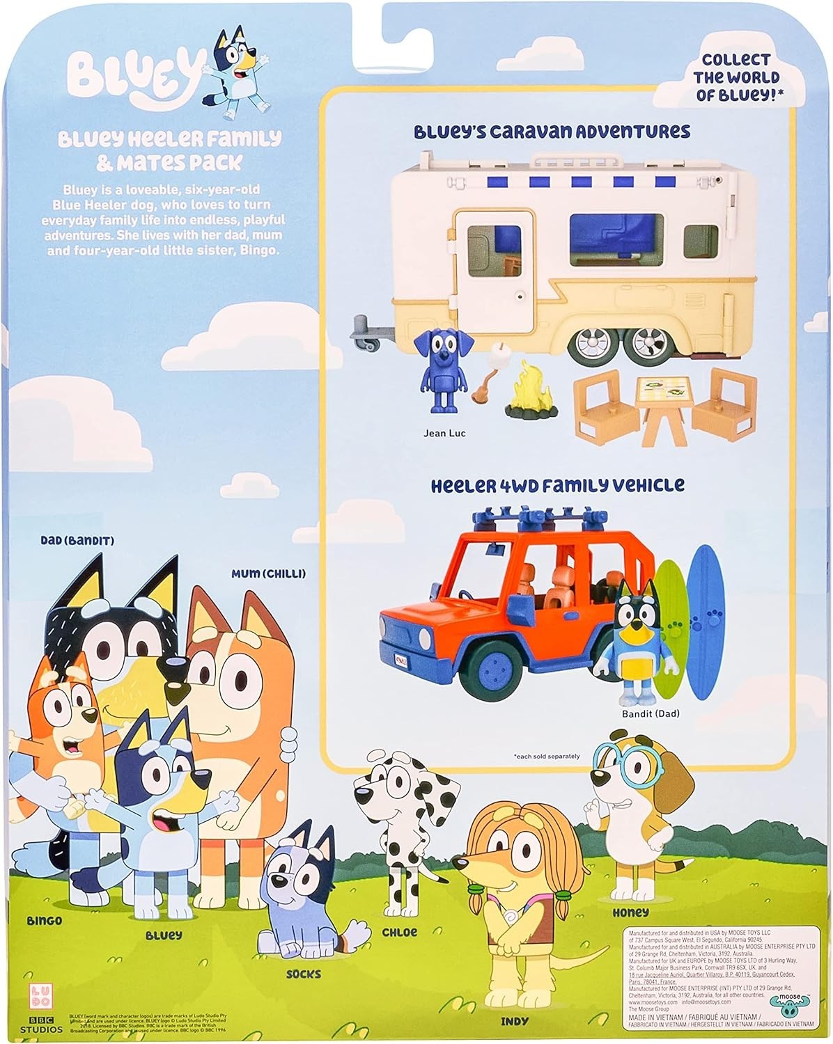 Bluey Heeler Family and Mates Pack - 8 Figures Factory Sealed Toy
