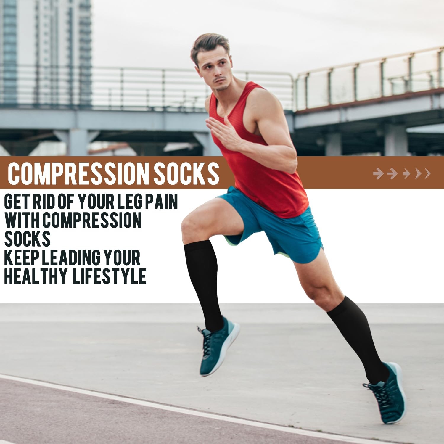 Compression Socks for Women and Small-Medium, A2 - 06 Black/Gray/Purple/Blue