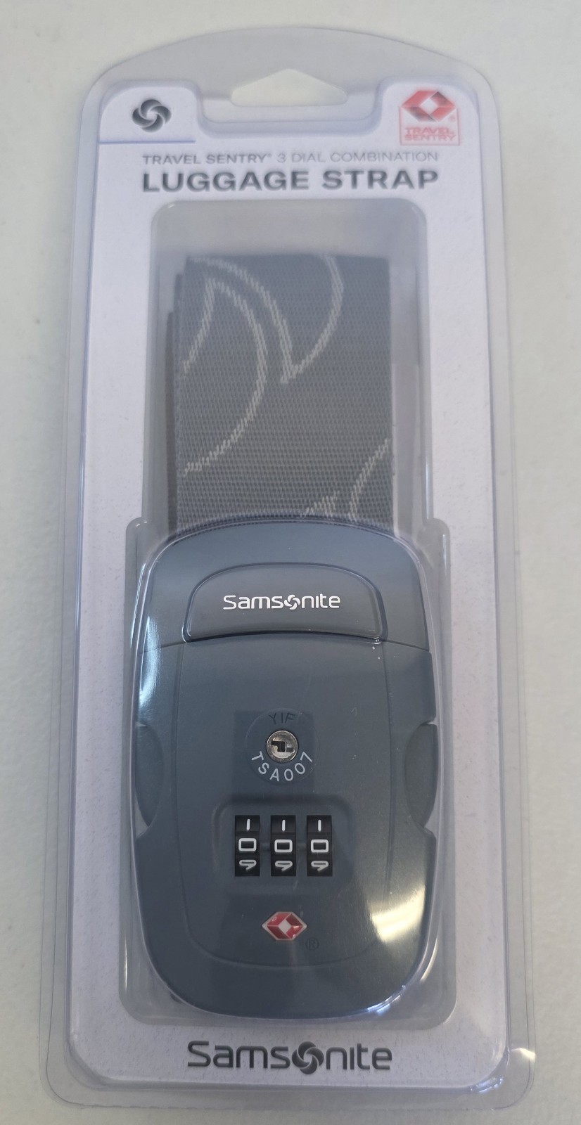 New Samsonite 3 Dial TSA Combo Luggage Strap Lock Adjustable Fits Bags Up To 72"
