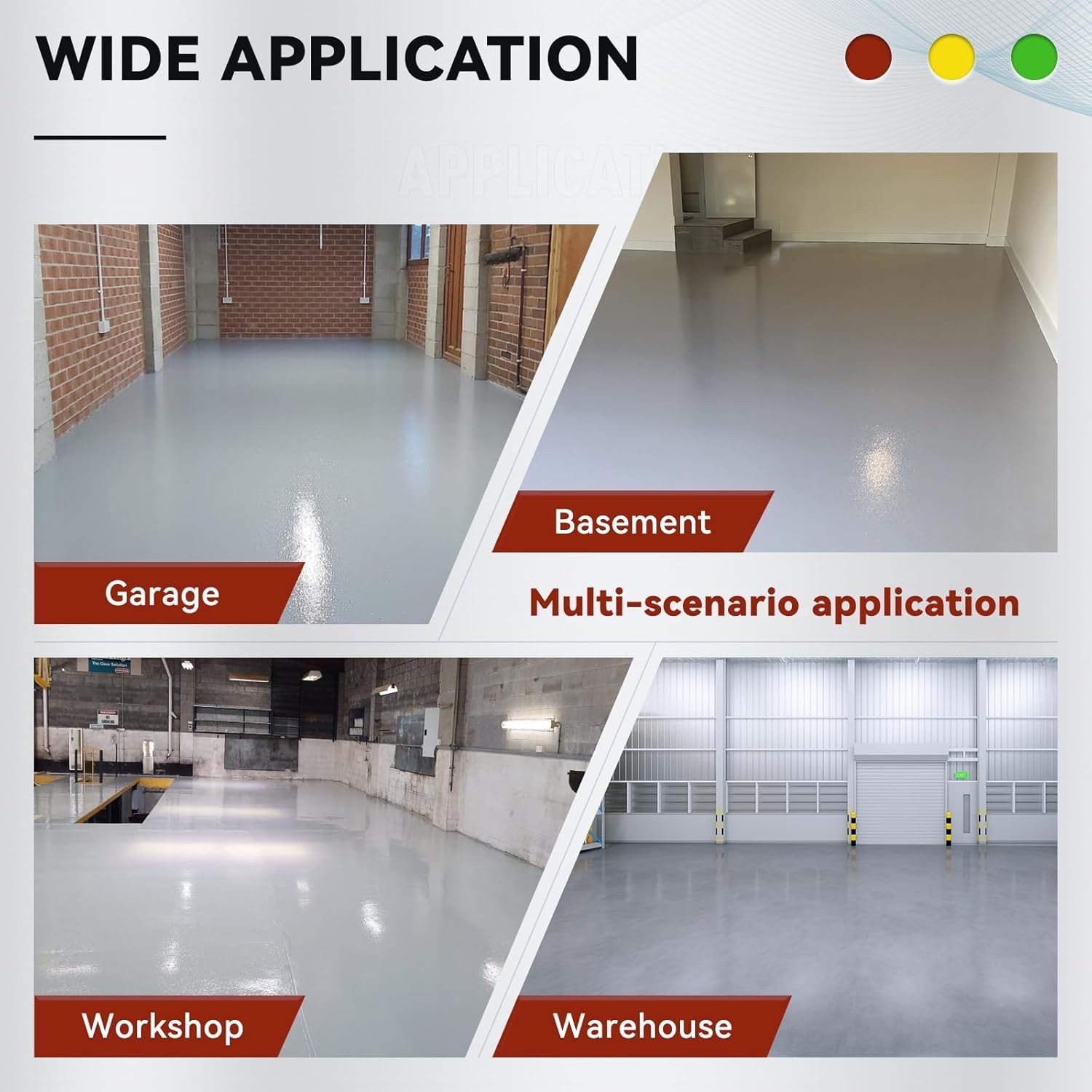 Garage Floor Epoxy Kit, Garage Floor Paint with Tools, Epoxy Coating for Conc...