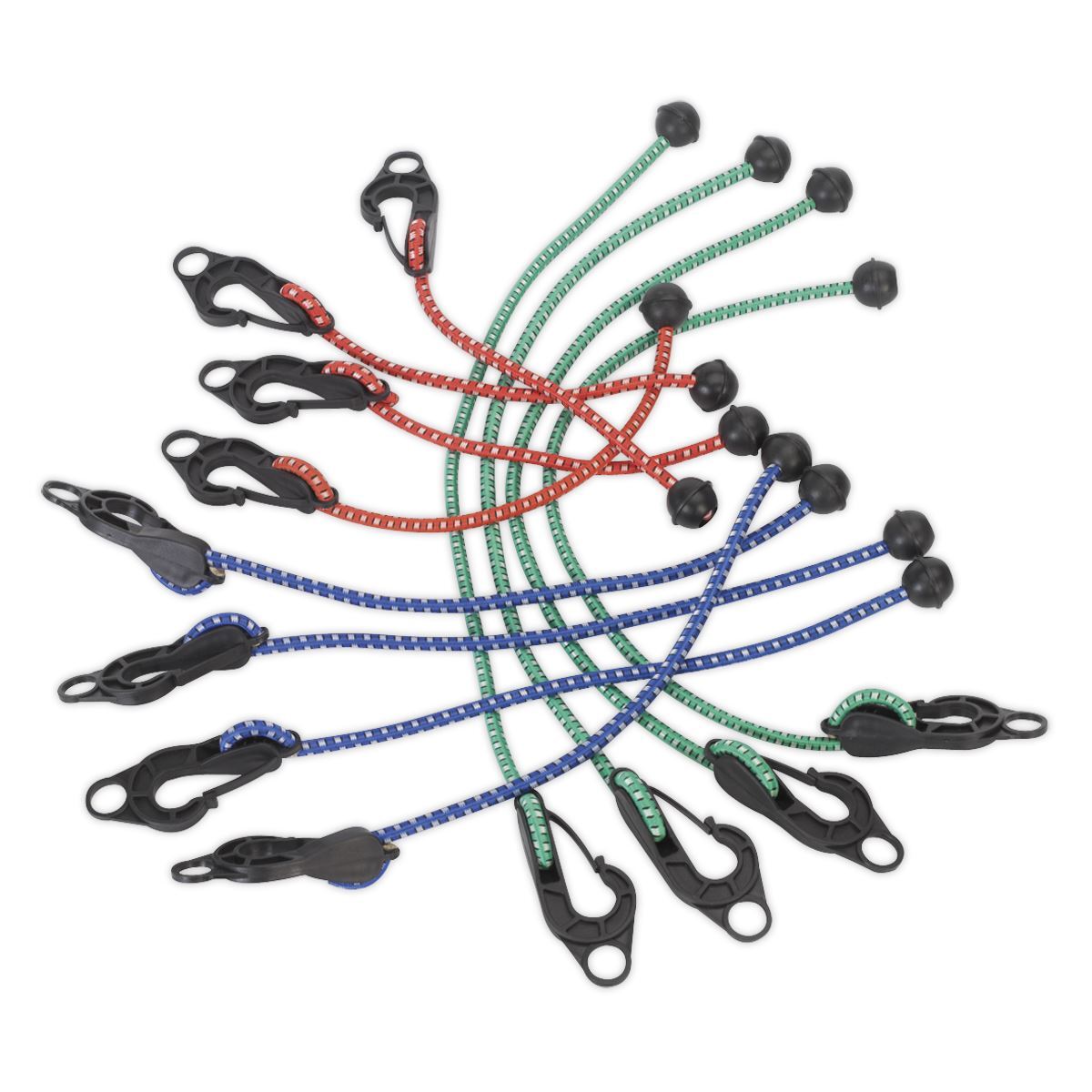 Sealey TARP12 Assorted Tarpaulin Cord Set 12pc