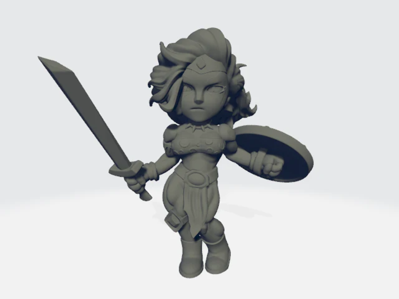 Chibiatures - Amazon Shield Sword Warrior #1