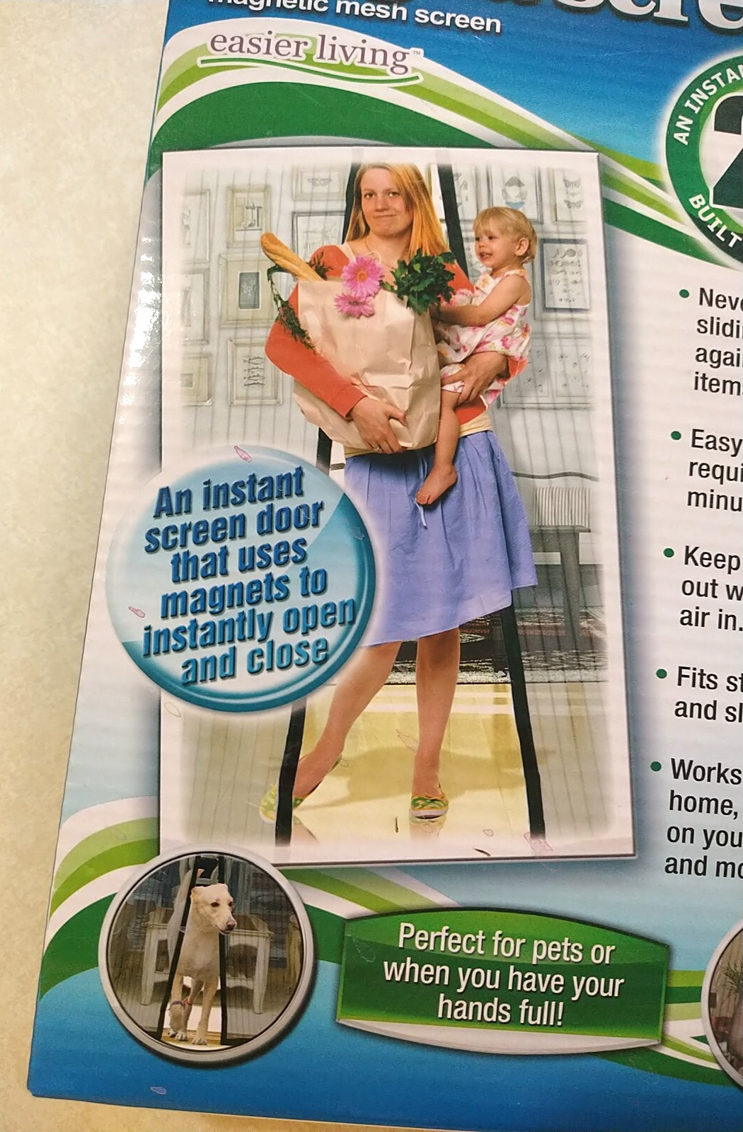 MAGNA SCREEN Magnetic Mesh Screen Door NEW in box