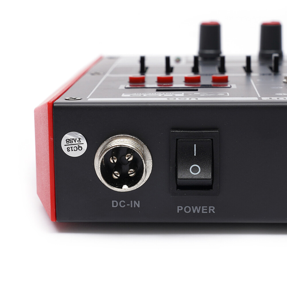 6 Channel Mixing Console Sound Live Studio Audio Mixer USB Bluetooth