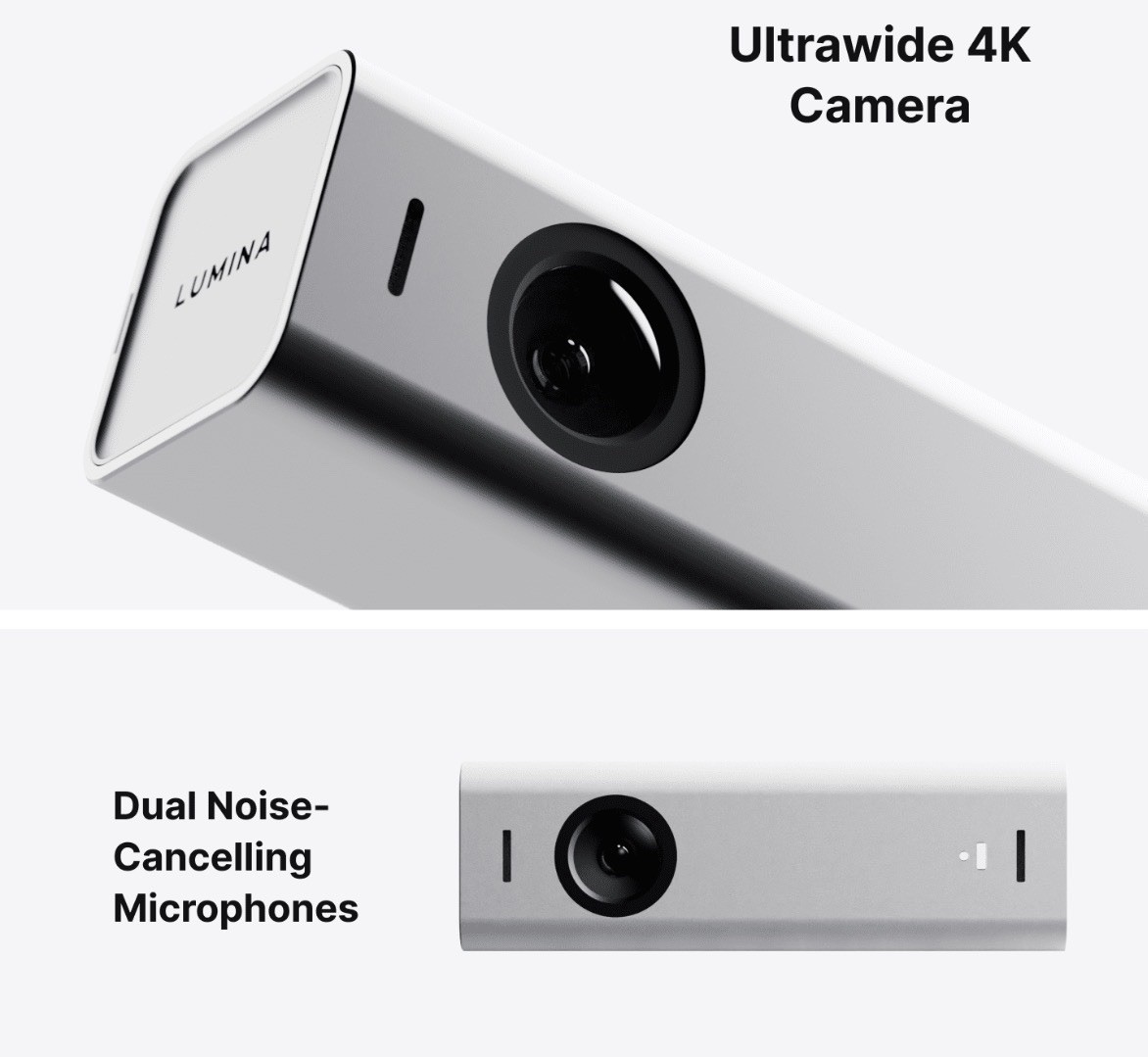 Lumina 4K Webcam: Studio-Quality Webcam Powered by AI. Look Great on Every Vi...