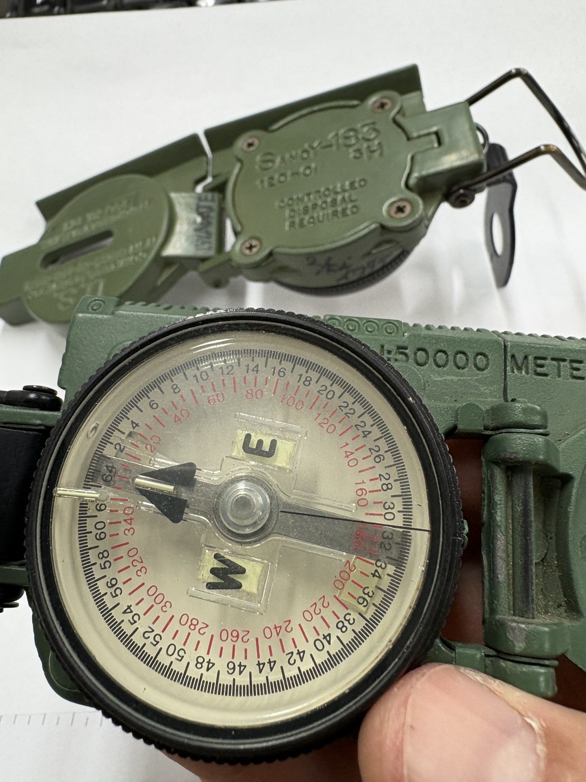 2pk NON-FUNCTIONING Stocker & Yale Model SandY-183 3H Tritium Lensatic Compass