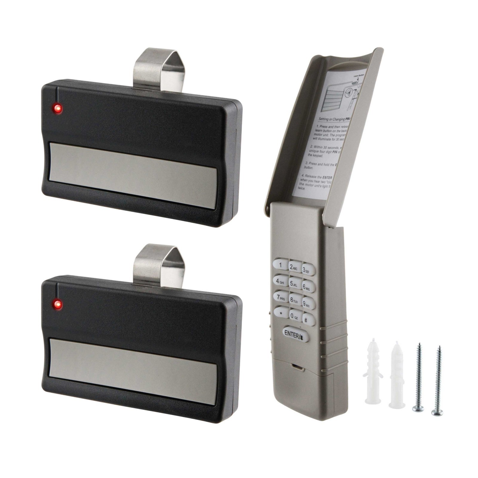 For Liftmaster Sears Garage Door Keypad 740CB 66LM Opener + 2 Visor Remote 81LM