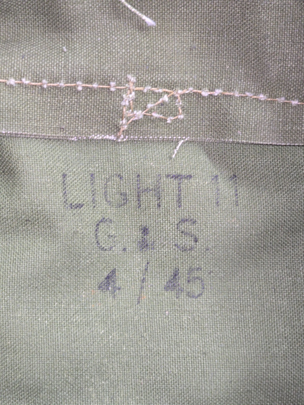 WWII British Light Gas Mask Carrier Dated 1945 EMPTY