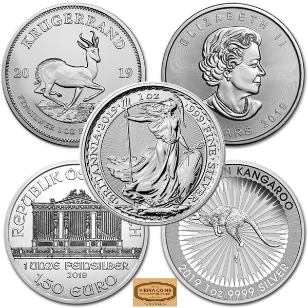 Government Minted Random Design and Year 1 oz Silver, BU -#D6