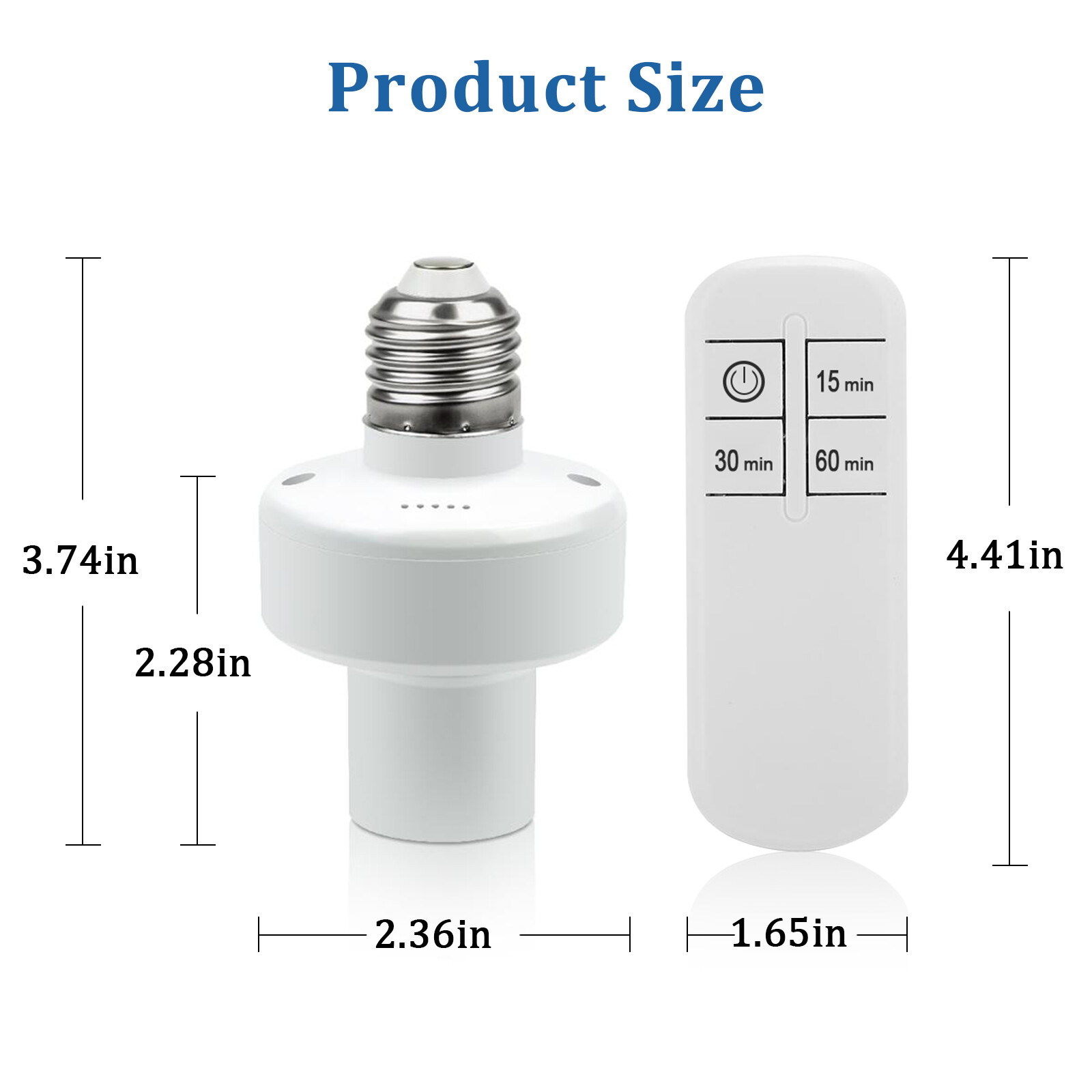 Wireless Remote Control E27 Lamp Holder Light Bulb Cap Socket Switch Screw Kit