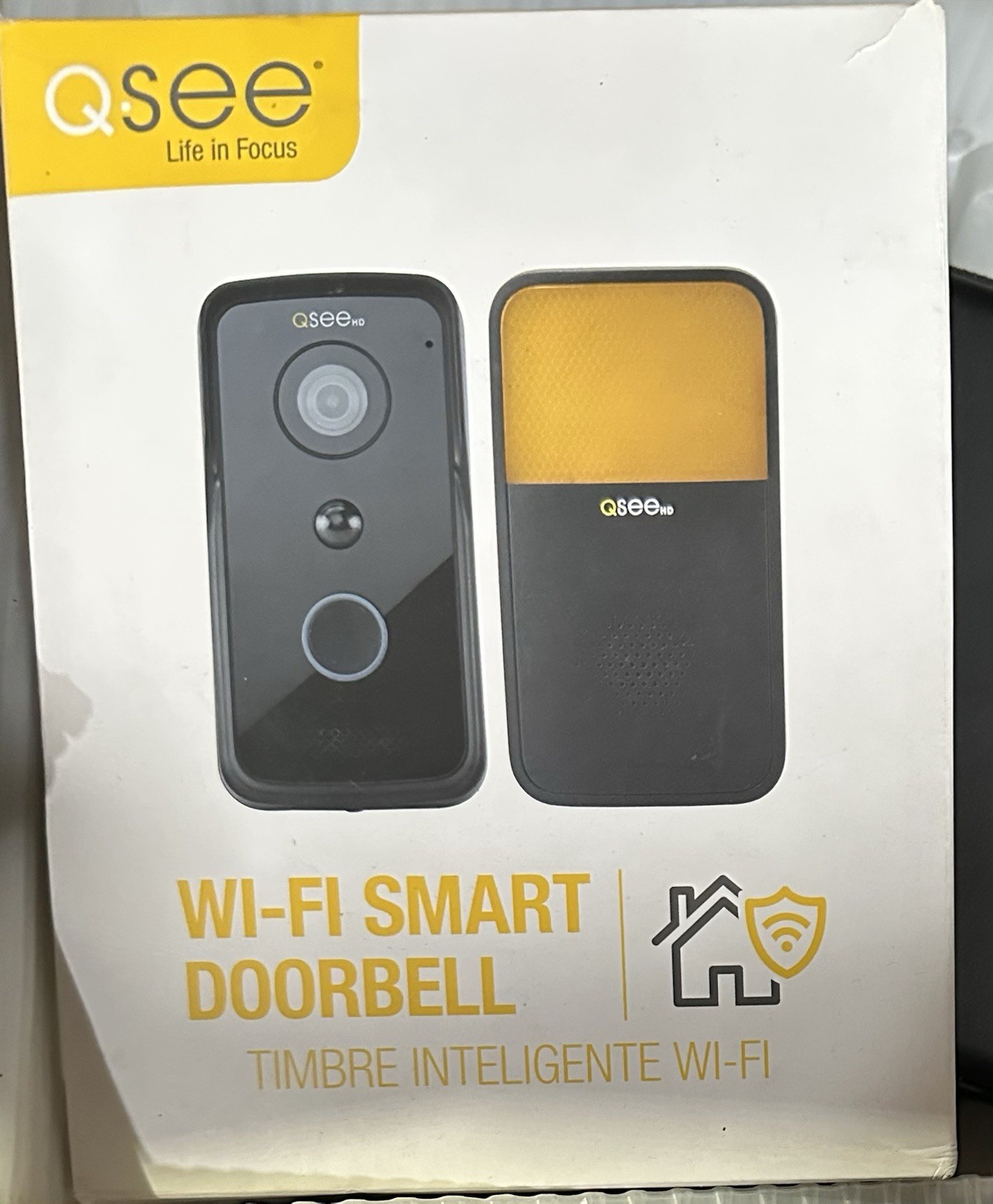 QSee QCW1000BC Wi-Fi Smart Doorbell Camera & Chime - Black Brand New & Sealed