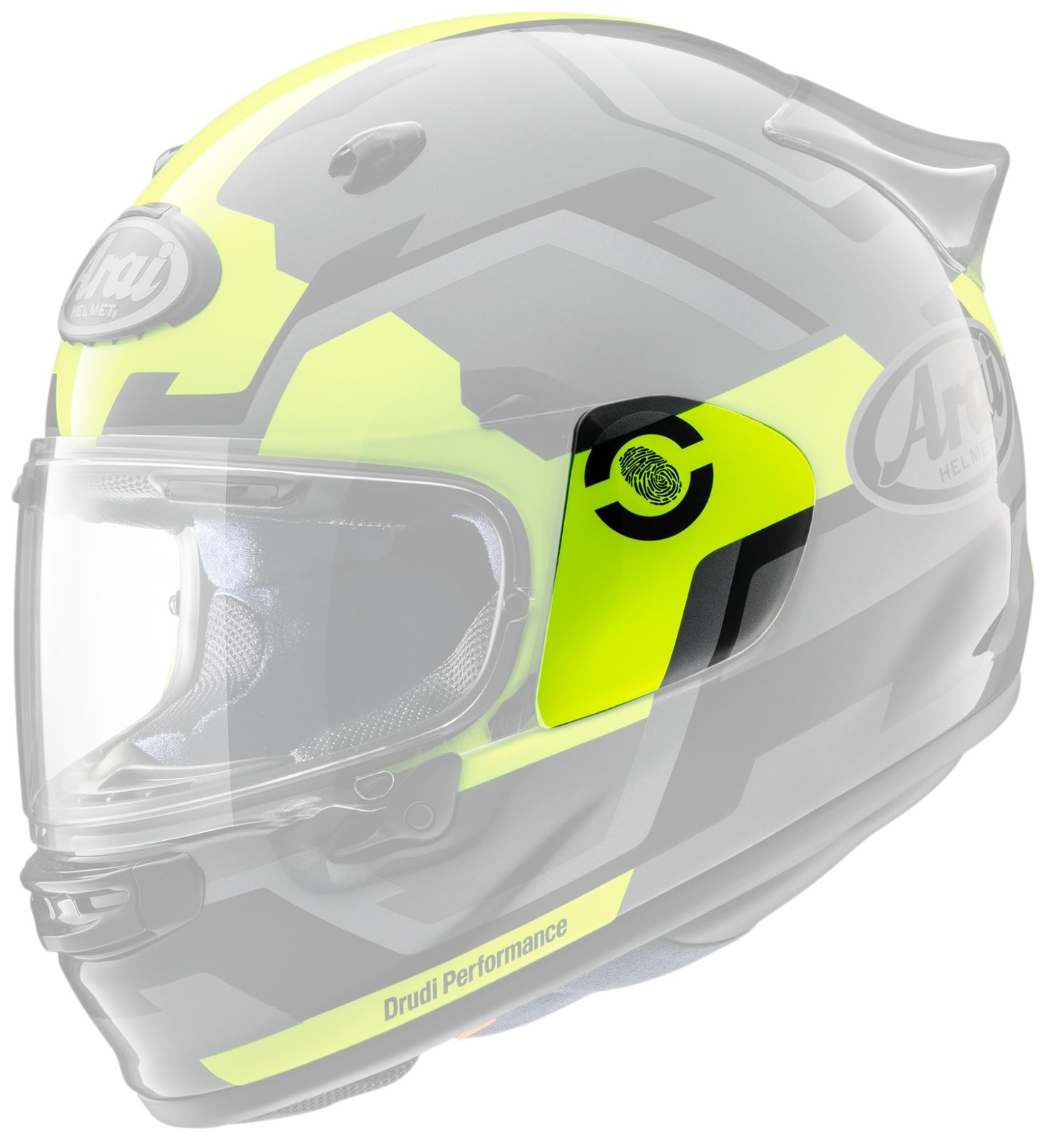 Arai 025726 Side Pods for Contour-X Helmet - Fluorescent Yellow