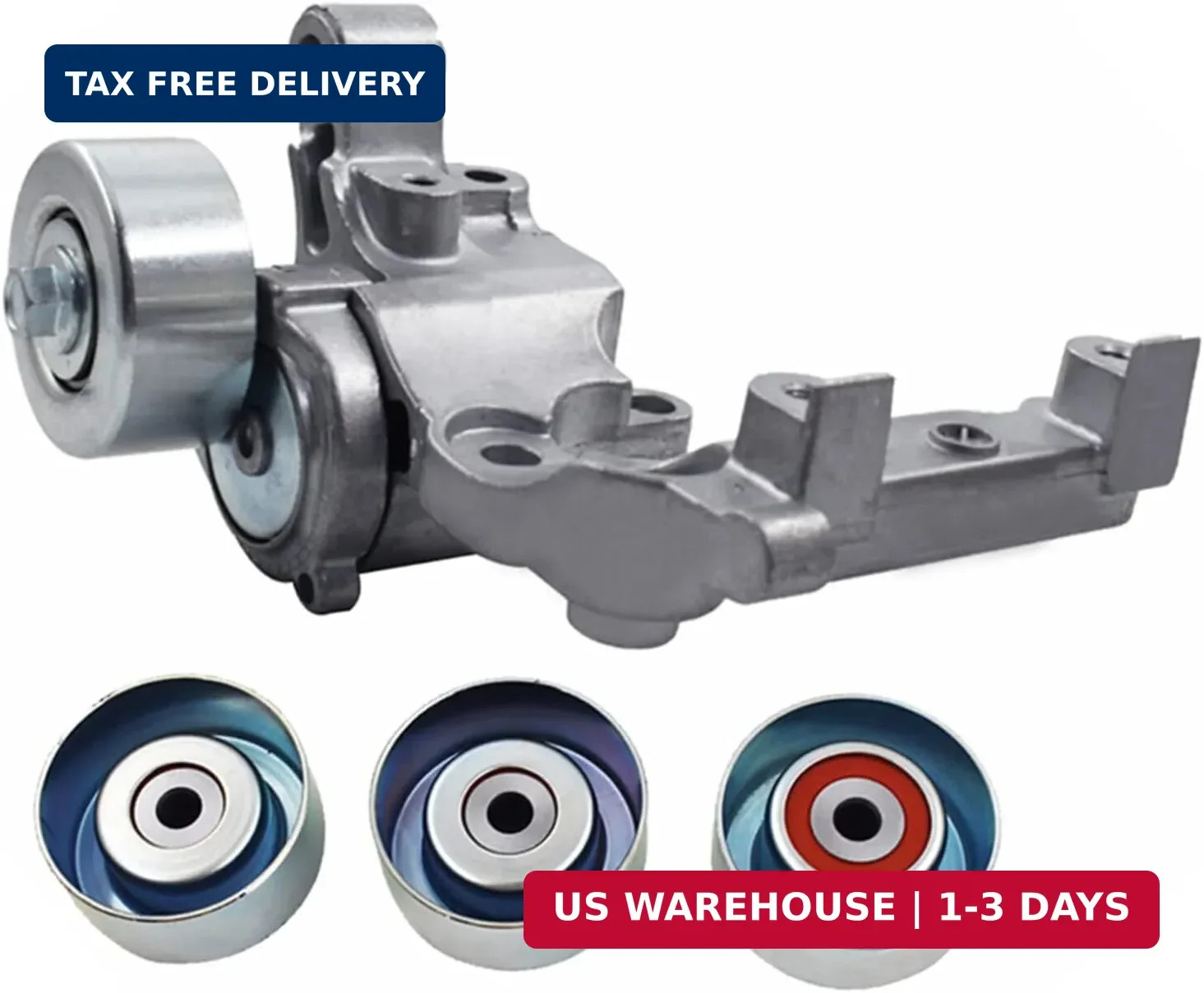 Drive Belt Tensioner with 3 Pulleys 1T132P111P30 Replacement for Toyota Tacoma 4